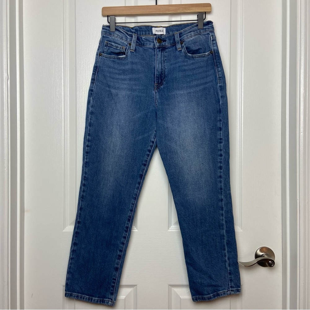 Pistola Medium Wash High Rise Cropped Jeans Style# P6050WOP-RSA Size 29